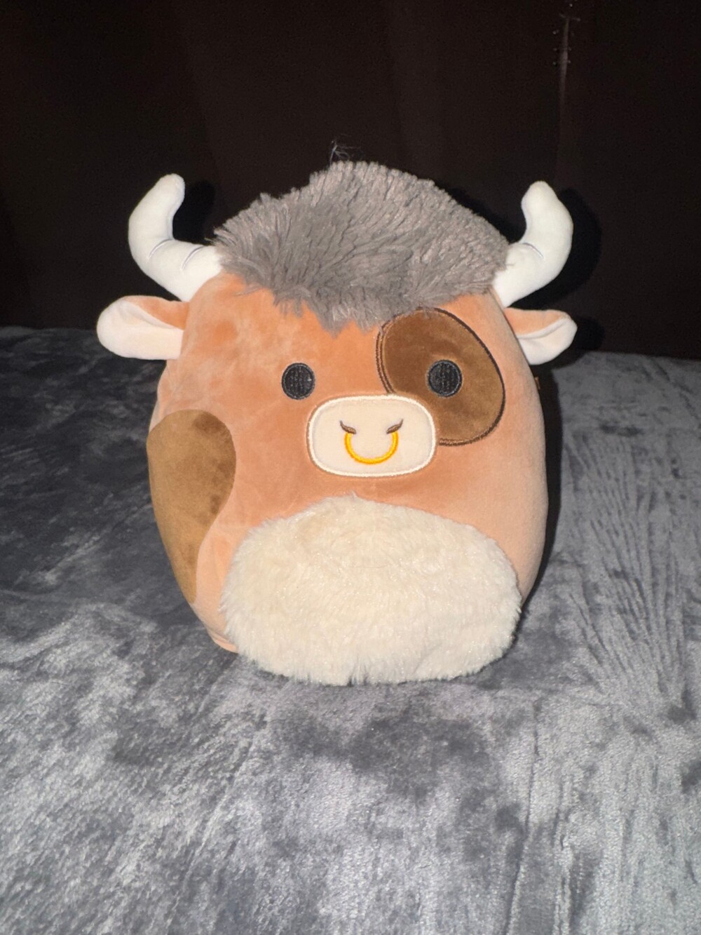 Squishmallows Bull Plush 8 Inch Brown Soft Stuffed Animal Toy